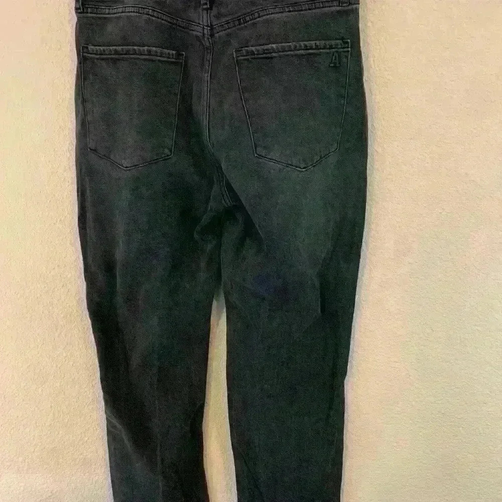 Articles of Society black jean sz 28 frayed straight leg high rise grunge goth - Picture 8 of 8